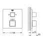 Grohe Grohtherm Cube - Mitigeur thermostatique encastré pour 2 sorties, supersteel 24155DC0