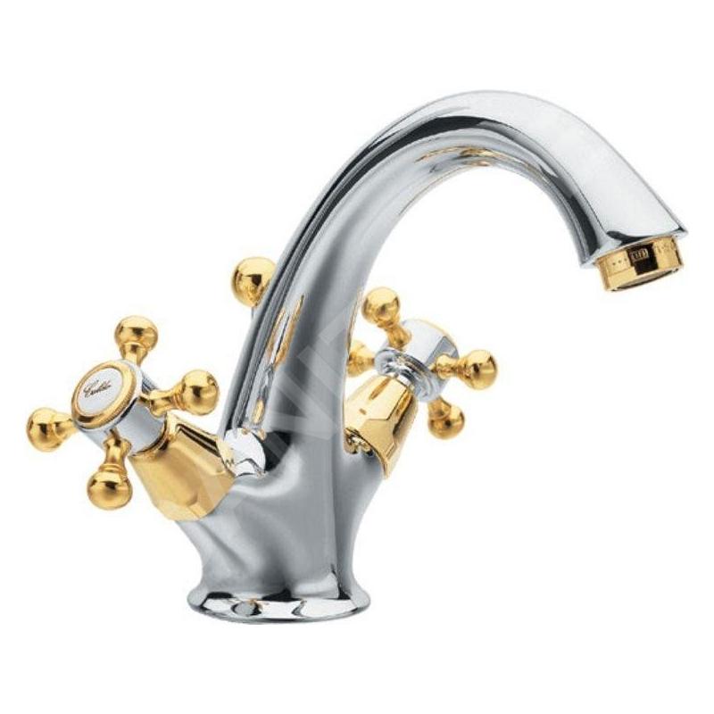 Sapho Antea - Mitigeur de lavabo Antea, avec bonde, chrome/doré 3272