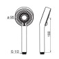 Hansa Basicjet - Douchette 95, 3 jets, chrome 44630300