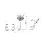 Hansa Vantis Style - Mitigeur pour le bord de baignoire à 3 trous, chrome 54709007