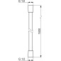 Hansa Medipro - Flexible de douche 1600 mm, chrome 04120573