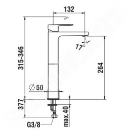 Laufen Neja - Mitigeur de lavabo ECO+, chrome H3115180041201