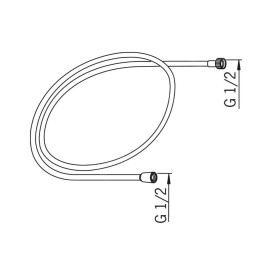 Hansa Medipro - Flexible de douche 1600 mm, chrome 04120573
