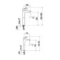 Laufen Laurin - Mitigeur de lavabo Eco+, noir mat HF500714428000