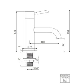 Steinberg 100 - Robinet de lavabo, rose gold 100 2500 RG