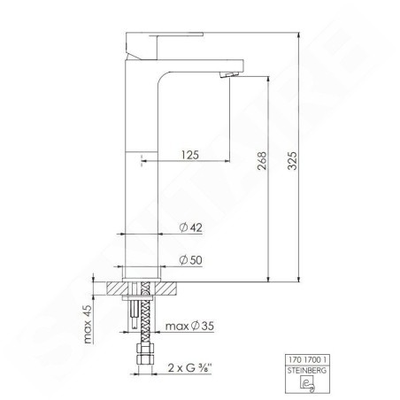 Steinberg 170 - Mitigeur de lavabo, chrome 170 1700 1