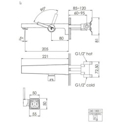 Steinberg 240 - Mitigeur de lavabo encastré, avec corps d’encastrement, chrome 240 1800 1