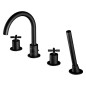 Steinberg 250 - Mitigeur pour rebord de baignoire, installation à 4 trous, noir 250 2400 S