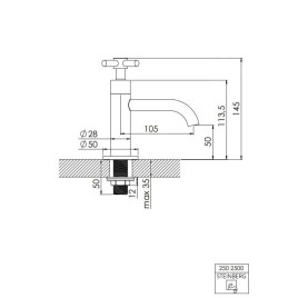 Steinberg 250 - Robinet de lavabo, chrome 250 2500