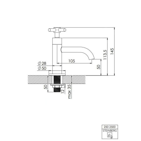 Steinberg 250 - Robinet de lavabo, chrome 250 2500