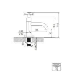 Steinberg 250 - Robinet de lavabo, or rose 250 2500 RG