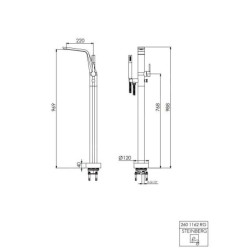 Steinberg 260 - Mitigeur de baignoire, montage au sol, or rose 260 1162 RG