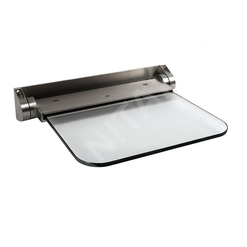Reming Accessoires en inox - Strapontin rabattable, verre/inox brossé ALT6