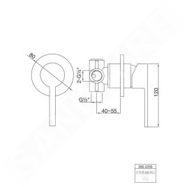 Steinberg 260 - Mitigeur de douche encastré, avec corps d’encastrement, chrome 260 2250