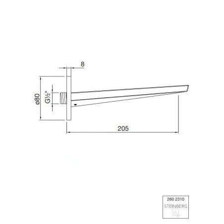 Steinberg 260 - Bonde de baignoire, chrome 260 2310