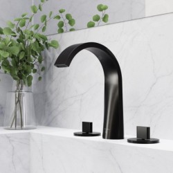 Steinberg 280 - Mitigeur de lavabo avec vidage, installation à 3 trous, noir 280 2000 S