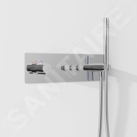 Steinberg 390 - Mitigeur thermostatique à encastrer, 3 sorties, avec corps d’encastrement, chrome 390 4232 2