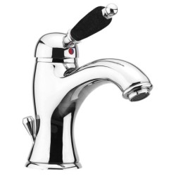 Sapho Kirké Black - Mitigeur de lavabo avec vidage, chrome KI02NC