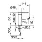Keuco Plan blue - Mitigeur de lavabo, chrome 53902010101