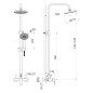 Aqualine Lotta - Set de douche avec mitigeur, 4 jets, chrome LT690 Aqualine Lotta - Set de douche avec mitigeur, 4 jets, chrome LT690