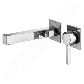 Keuco Edition 90 - Mitigeur de lavabo encastré, installation à 2 trous, chrome 59116010200