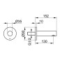 Keuco IXMO - Bec pour baignoire, bronze brossé 59545030001 Keuco IXMO - Bec pour baignoire, bronze brossé 59545030001