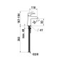 Laufen Pure - Mitigeur de lavabo, Eco+, noir mat HF901702428000