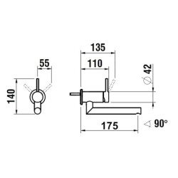 Laufen Twinplus - Mitigeur de lavabo encastré, chrome HF905426100000