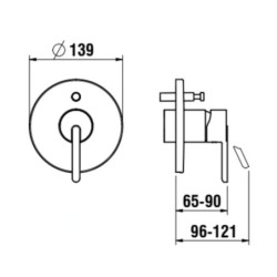 Laufen Lua - Mitigeur encastré 2 sorties, noir mat H3210860810001