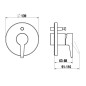 Laufen Pure - Mitigeur encastré 2 sorties, noir mat HF901789428000