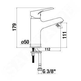 Jika Cube - Mitigeur de lavabo, Cold Start, chrome H3111W10049101