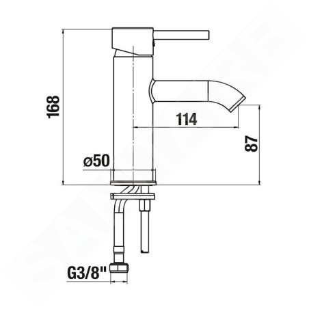 Jika Mio Style - Mitigeur de lavabo, Cold Start, chrome H3112F10049101