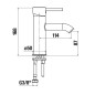 Jika Mio Style - Mitigeur de lavabo, Cold Start, noir mat H3112F17169101