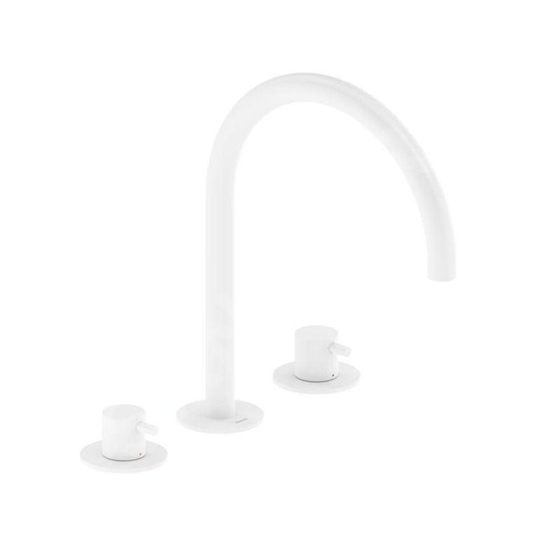 Ravak Espirit - Mélangeur lavabo, montage 3 trous, blanc mat X070238
