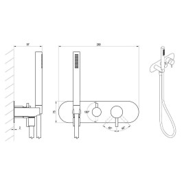 Ravak Espirit - Mitigeur encastré pour 3 appareils, avec accessoires, blanc mat X070245