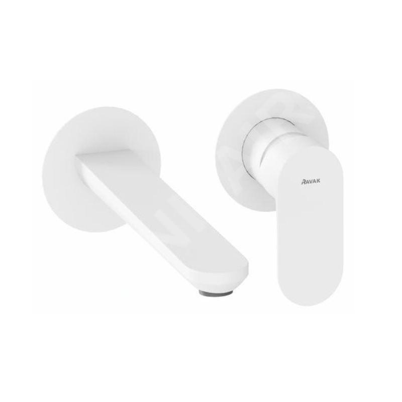 Ravak Eleganta - Mitigeur de lavabo encastré, 2 trous, blanc mat X070255