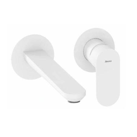 Ravak Eleganta - Mitigeur de lavabo encastré, 2 trous, blanc mat X070255