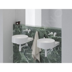 Ravak Eleganta - Mitigeur de lavabo encastré, 2 trous, blanc mat X070255