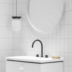 Ravak Espirit - Mélangeur lavabo, montage 3 trous, noir mat X070275