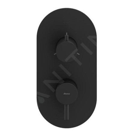 Ravak Espirit - Mitigeur encastré 3 sorties, noir mat X070283