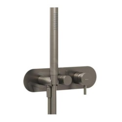 Ravak Espirit - Robinet encastré, pour 3 appareils, avec accessoires, graphite brossé X070319