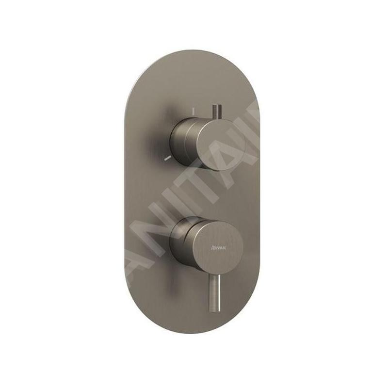 Ravak Espirit - Mitigeur encastrer 3 sorties, graphite brossé X070320