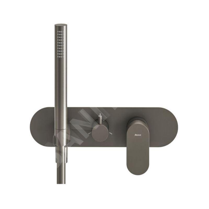 Ravak Eleganta - Mitigeur encastrer 3 sorties, graphite brossé X070333