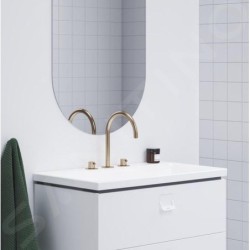 Ravak Espirit - Mélangeur lavabo, montage 3 trous, or rose brossé X070349