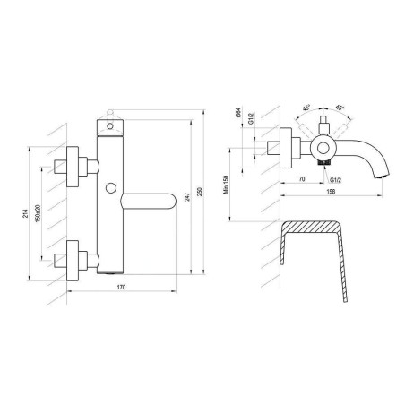 Ravak Espirit - Mitigeur de baignoire, or rose brossé X070353