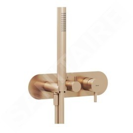 Ravak Espirit - Robinet encastré, pour 3 appareils, avec accessoires, or rose brossé X070356