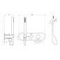 Ravak Espirit - Robinet encastré, pour 3 appareils, avec accessoires, or rose brossé X070356