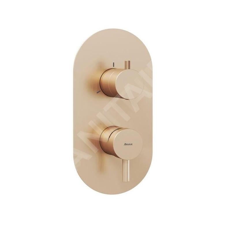 Ravak Espirit - Mitigeur encastré 3 appareils, or rose brossé X070357