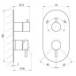 Ravak Espirit - Mitigeur encastré 3 appareils, or rose brossé X070357