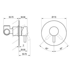Ravak Espirit - Mitigeur encastré pour 1 appareil, avec corps, or rose brossé X070359